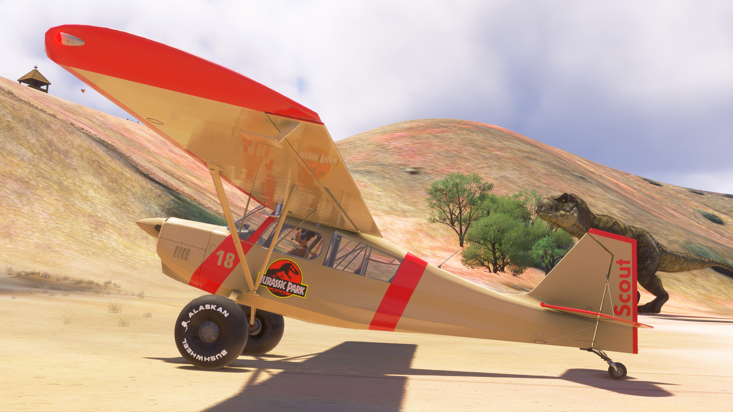 American Champion Scout Jurassic Park Livery Pack(Freeware)