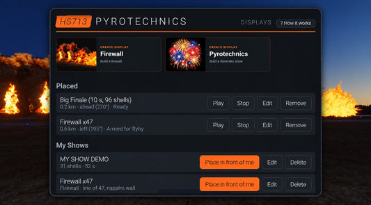 HS713 Pyrotechnics App