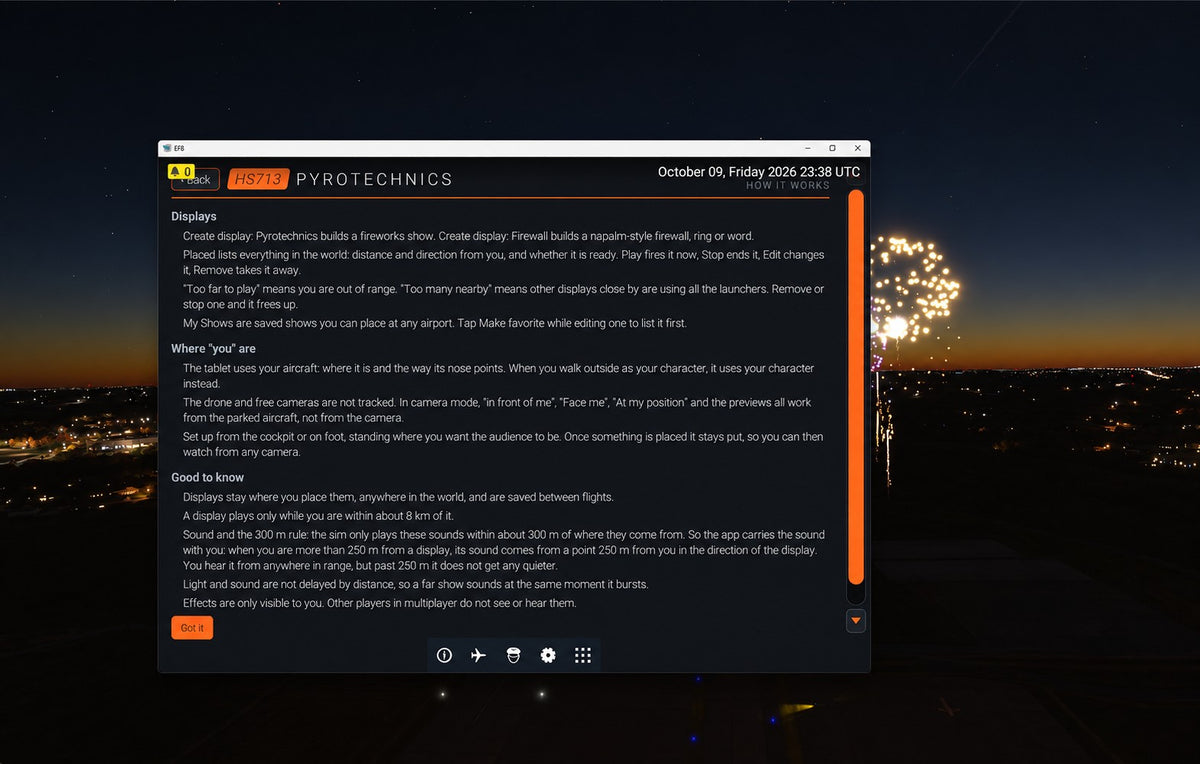 HS713 Pyrotechnics App